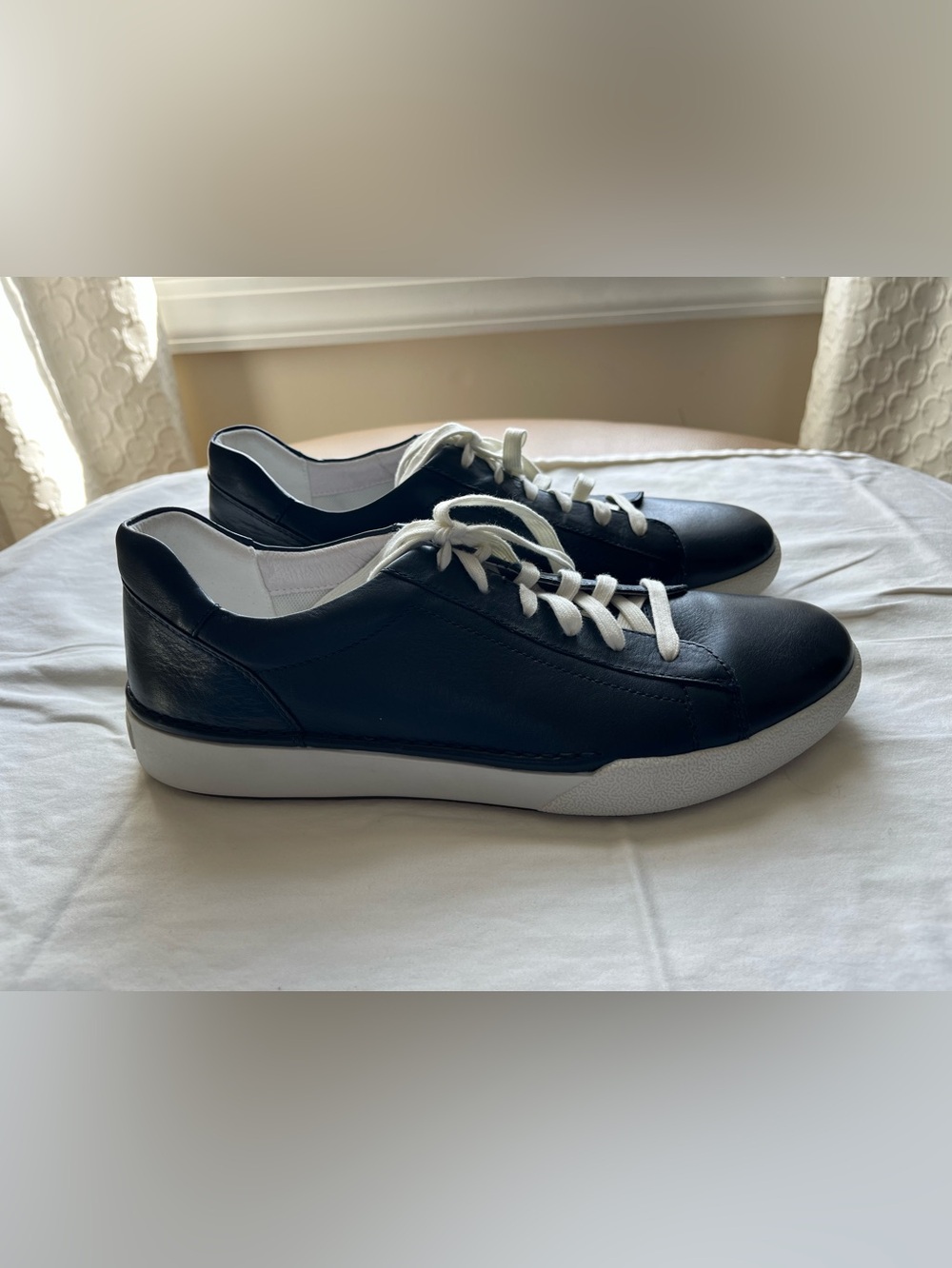 Josef Seibel Clare 1 Black Leather Lace Up Comfort Sneaker Sz 42 NWOB